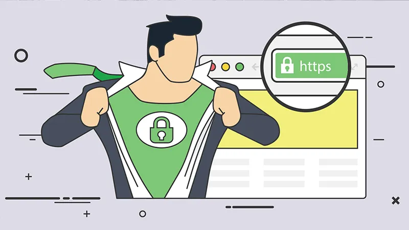 SSL Certificate for website security illustration